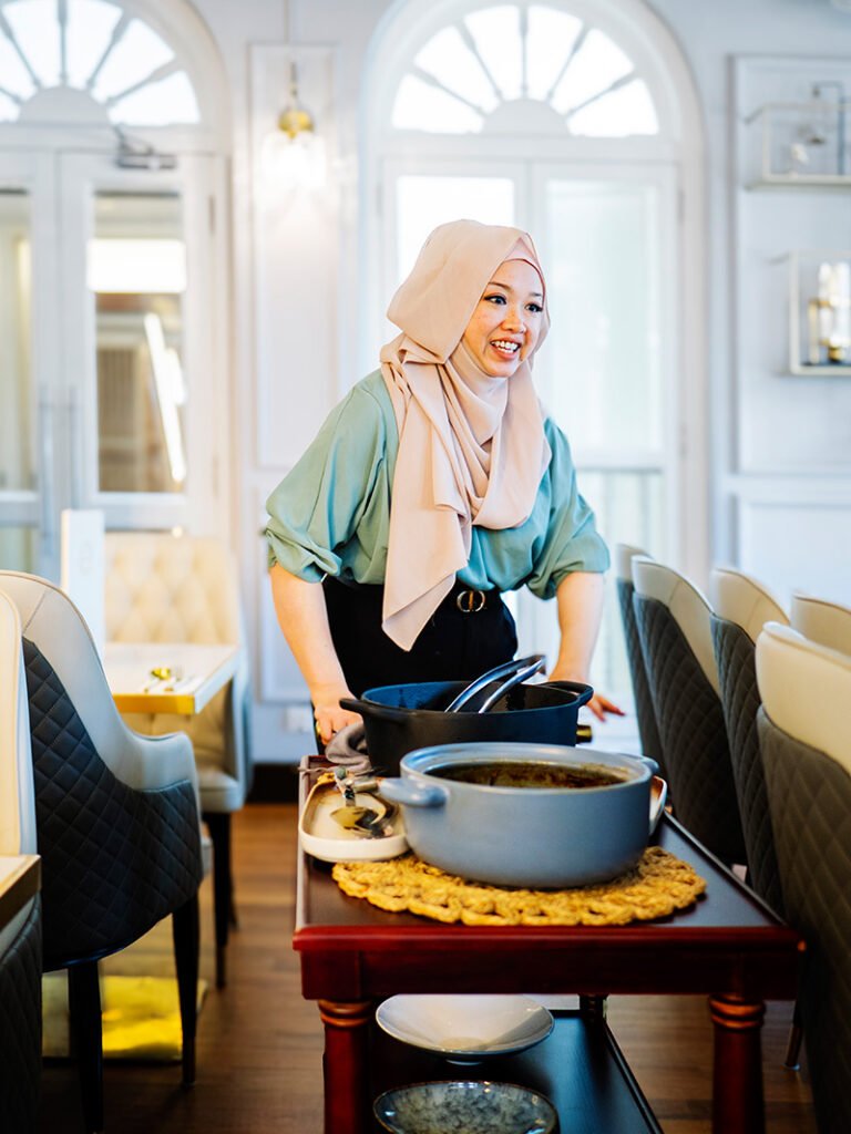 The White Label Serving buffet tableside